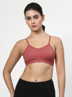 LILY stropSyliaD Women Sports Non Padded Bra(Maroon)