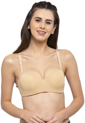 FANDOM 4U Women’s Underwired Push-Up Bra Women Push-up Lightly Padded Bra(Beige)