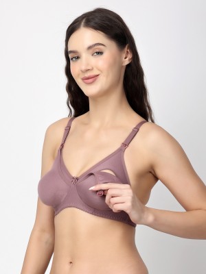 Floret Floret Women's Feeding/Maternity Full Coverage Bra Women Maternity/Nursing Non Padded Bra(Maroon)