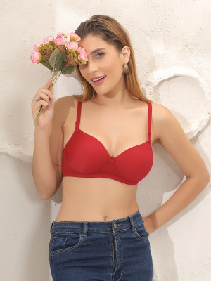 craftwell studio Women Push-up Heavily Padded Bra(Red)