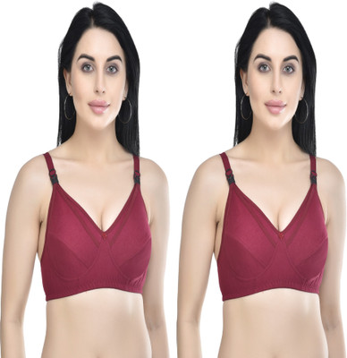 FASALVI Maternity Wear Women Maternity/Nursing Non Padded Bra(Maroon)
