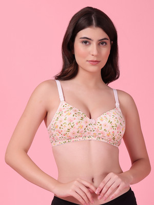 Shyam Sons FLAIR Polypad Women T-Shirt Lightly Padded Bra(Beige)