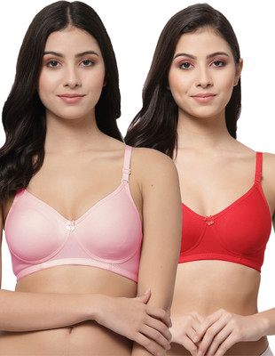 COLLEGE GIRL CG1301 Women T-Shirt Non Padded Bra(Pink, Red)