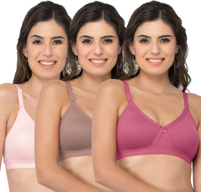 COLLEGE GIRL CG1304 Women Minimizer Lightly Padded Bra(Purple, Brown, Pink)