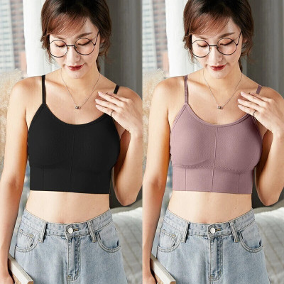 TIARA LEGGINGS Women Cami Bra Lightly Padded Bra 646 Women Cami Bra Lightly Padded Bra(Brown, Black)