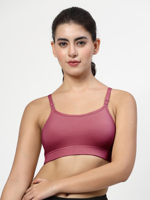 LILY stropsazil Women Sports Non Padded Bra(Maroon)