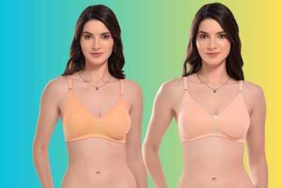 Unitrust Fashion Women Everyday Non Padded Bra(Yellow, Beige)