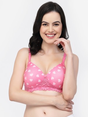 COLLEGE GIRL Polymide Fabric Women Everyday Lightly Padded Bra(Pink)