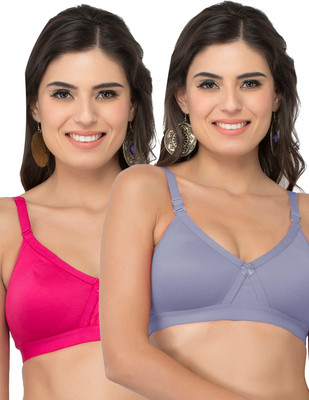 COLLEGE GIRL CG1304 Women Minimizer Lightly Padded Bra(Grey, Pink)