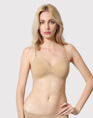 VAN HEUSEN Antibacterial And Non Padded 16 Hours Of Comfort Women Full Coverage Non Padded Bra(Beige)