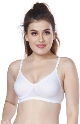 LOGGERHEAD LOGGERHEAD Women's PC Sinker Non Padded Wirefree Bra Women Full Coverage Non Padded Bra(White)