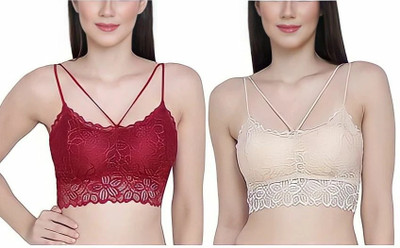 VS Beauti 527 NET BRA Women Bralette Lightly Padded Bra(Multicolor)