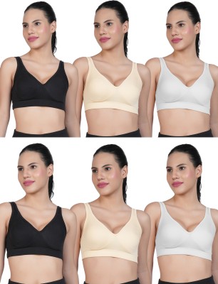 Shyam Sons FLAIR Curvv Women Sports Non Padded Bra(Black, Beige, White)