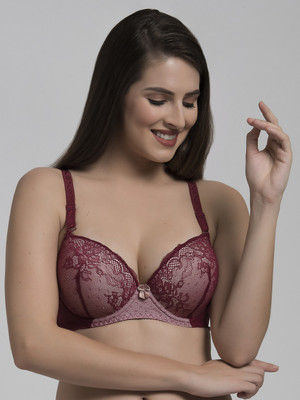 Makclan Women Balconette Lightly Padded Bra(Red)