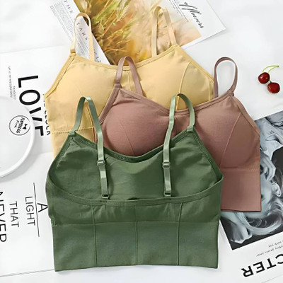 FASHOKART Unique Design Women Sports Lightly Padded Bra(Multicolor)