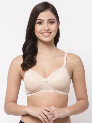 COLLEGE GIRL CGPAD1216 Women T-Shirt Lightly Padded Bra(Beige)