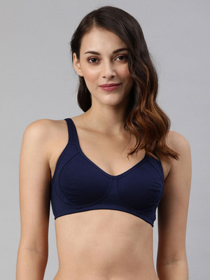 VAN HEUSEN Side Support Panel And No Spill Comfort Women T-Shirt Lightly Padded Bra(Dark Blue)