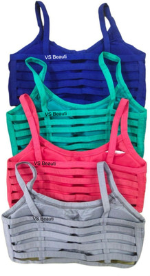 VS Beauti 071 Women Sports Lightly Padded Bra(Blue, Green, Grey, Pink)