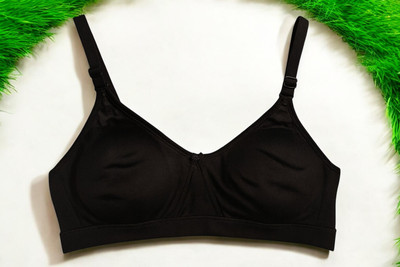 Piylu Everyday Women T-Shirt Non Padded Bra(Black)