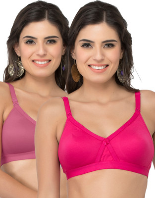 COLLEGE GIRL CG1304 Women Minimizer Lightly Padded Bra(Pink, Purple)