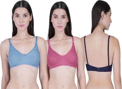 CURVZEX nini Women Push-up Non Padded Bra(Light Blue, Dark Blue, Pink)