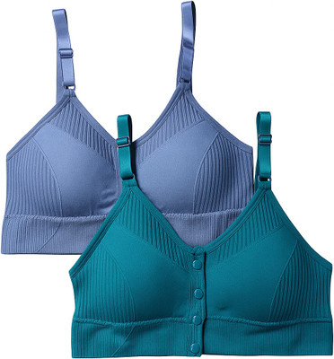 Jay Front Open Bra Women Bralette Heavily Padded Bra(Multicolor)