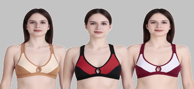 EMPISTO Laicy Women Sports Non Padded Bra(Multicolor)