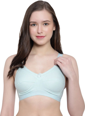 Bella Beauty Non Padded Full Coverage Seamed-Cup T-Shirt Bras Women Full Coverage Non Padded Bra(Light Blue)