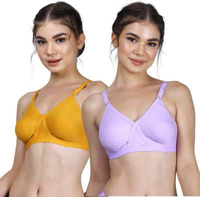 CARLTON LONDON Women Everyday Non Padded Bra(Yellow, Purple)