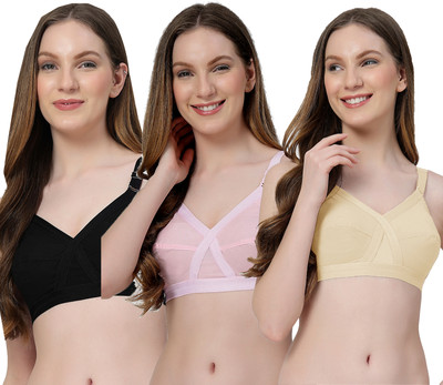 LILY C8811 Women Minimizer Non Padded Bra(Black, Pink, Beige)