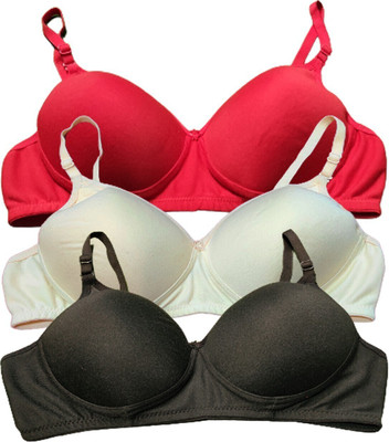 KGN RETINA Light Padded Bra For Girl's and Women's Women Push-up Lightly Padded Bra(Red, Black, Beige)