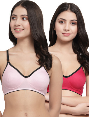 Docare M2Mino Women T-Shirt Non Padded Bra(Pink, Pink)