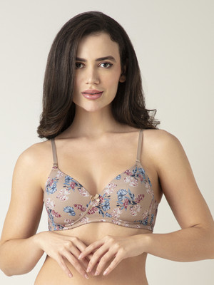 Amante Women T-Shirt Lightly Padded Bra(Beige)