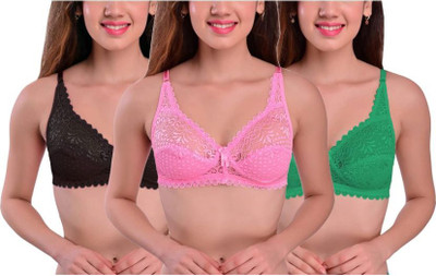 Lathiya Fashion Women Everyday Non Padded Bra(Multicolor)