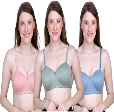 LIA CARE PREAMIUM Women Full Coverage Lightly Padded Bra(Multicolor)