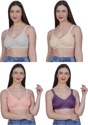 Shyam Sons FLAIR G603 Women Minimizer Non Padded Bra(White, Beige, Orange, Purple)