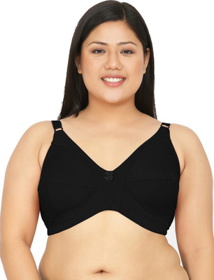 Curvy Love Women Full Coverage Non Padded Bra(Black)