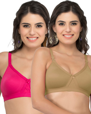 COLLEGE GIRL CG1304 Women Minimizer Lightly Padded Bra(Pink, Brown)