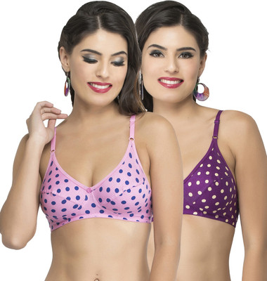 Docare Yummy Women Full Coverage Non Padded Bra(Pink, Purple)