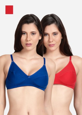 Shyle Women Everyday Non Padded Bra(Blue, Red)