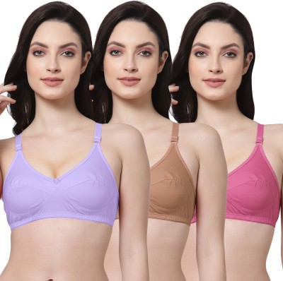 Shyam Sons FLAIR Shine Women Everyday Non Padded Bra(Purple, Brown, Maroon)