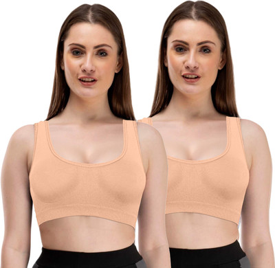 Brafee Women Sports Non Padded Bra(Beige)