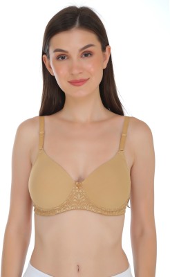 Richline RL FANCY PAD Women Full Coverage Lightly Padded Bra(Beige)