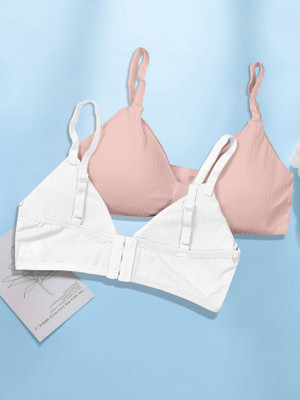 NAGARVEL CREATION C/3337-PNK/WHT-P02-30 Women Push-up Lightly Padded Bra(Multicolor)