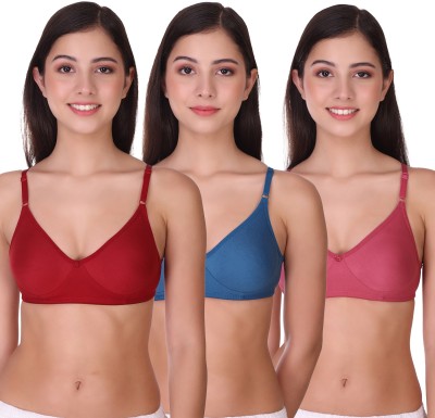 pooja ragenee Women T-Shirt Non Padded Bra(Multicolor)