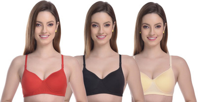 Fashocart Women T-Shirt Lightly Padded Bra(Multicolor)