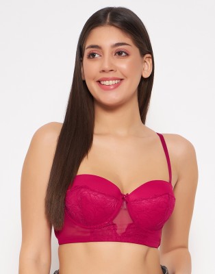 Clovia Women Balconette Lightly Padded Bra(Red)