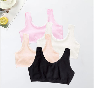 BRAASHEE PACK Of 4 Girls Sports Non Padded Bra(Multicolor)