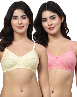 LILY imhsar Women Everyday Non Padded Bra(Yellow, Pink)