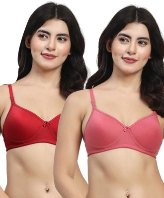 LILY maofcigamMino Women T-Shirt Heavily Padded Bra(Purple, Maroon)